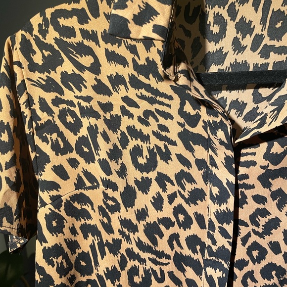 MISSGUIDED A Line Babydoll Dress Leopard Oversized - Picture 3 of 9